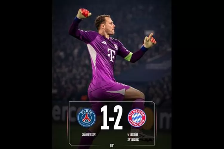 PSG vs Bayern Munchen: Bayern Menang 2-1 Meski Bermain Dengan 10 Pemain
